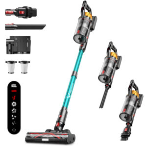 Vacusion Cordless Vacuum Cleaner, 650W 55KPa 60Mins Vacuum Cleaners for Home, 8-in-1 Stick Vacuum with Charging Dock Station, Powerful Suction, Rechargeable, Versatile for Carpet, Hard Floor, Pet Hair