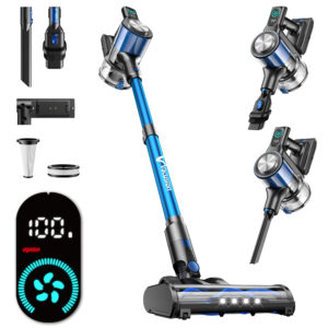 Vacusion Cordless Vacuum Cleaner, 8-in-1 Cordless Stick Vacuum Cleaner with 3 Suction Modes, Up to 45mins Runtime, Rechargeable, Self-Standing, Wireless Vacuum Cleaners for Home Pet Hair Carpet Car Hard Floor